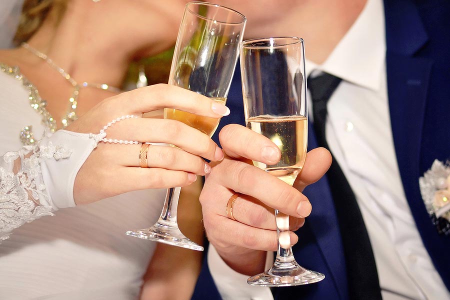 Champagne Toasts at a Wedding