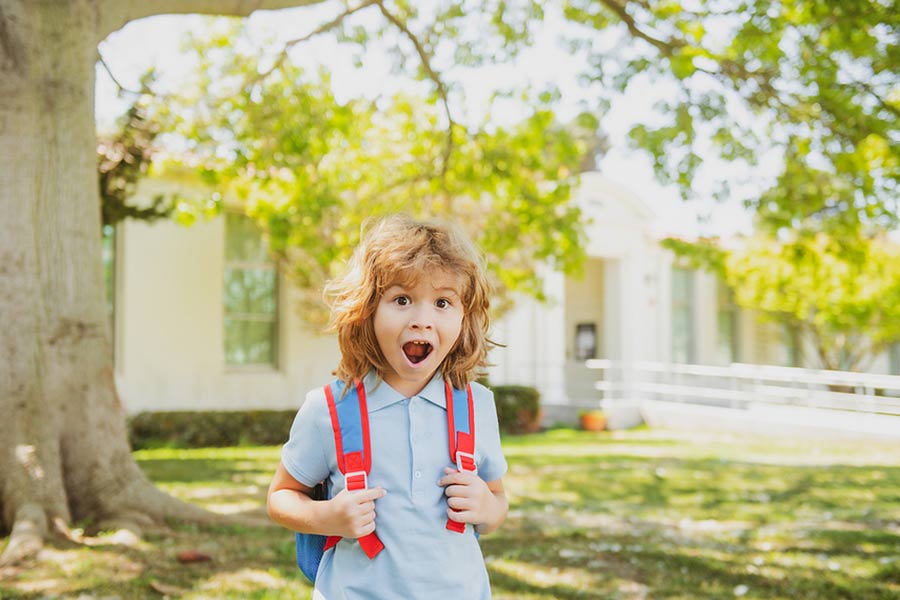 Celebrate the milestone of your child's first day at school.