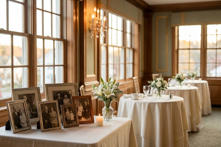 A celebration of life table.